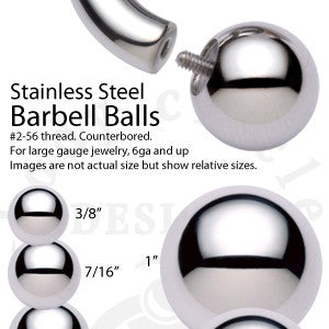 Large Gauge Threaded Ball by Body Circle Designs
