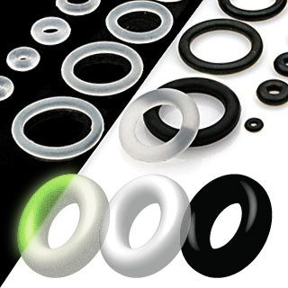 Clear Silicone O-Rings (Ten Pack) | Tulsa Body Jewelry 00 Gauge (9mm) / Clear