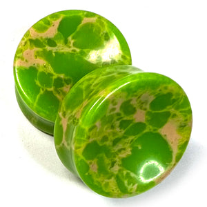 Light Green Turquoise Concave Plugs