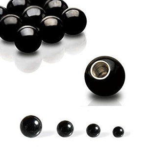 14g Black Titanium Replacement Balls (2-Pack) - Tulsa Body Jewelry