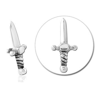 16g Stainless Dagger End - Tulsa Body Jewelry