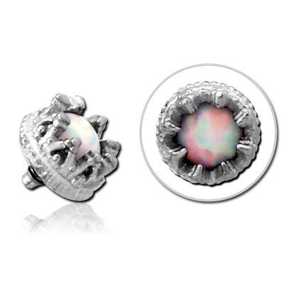 16g Stainless Opal Crown - Tulsa Body Jewelry