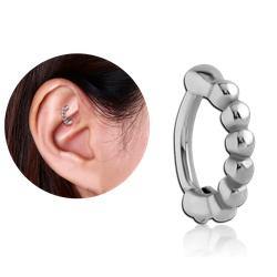 16g Stainless Beaded Cartilage Clicker - Tulsa Body Jewelry