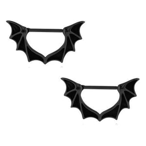 14g Blackline Bat Wing Nipple Clickers - Tulsa Body Jewelry