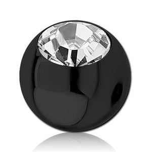 14g Blackline CZ Replacement Balls (2-Pack) - Tulsa Body Jewelry