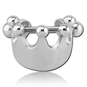 16g Stainless Crown Cartilage Cuff