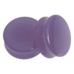 Lavender Glass Convex Plugs