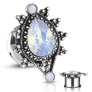 Faceted Opal Teardrop Top Plugs - Tulsa Body Jewelry