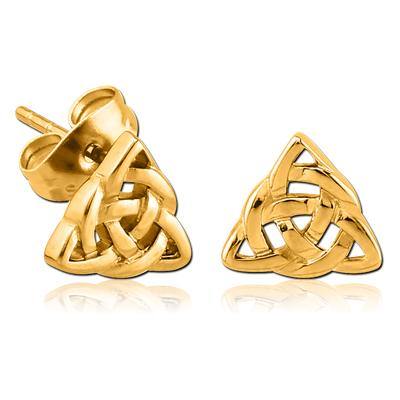 Gold Plated Celtic Knot Earrings - Tulsa Body Jewelry