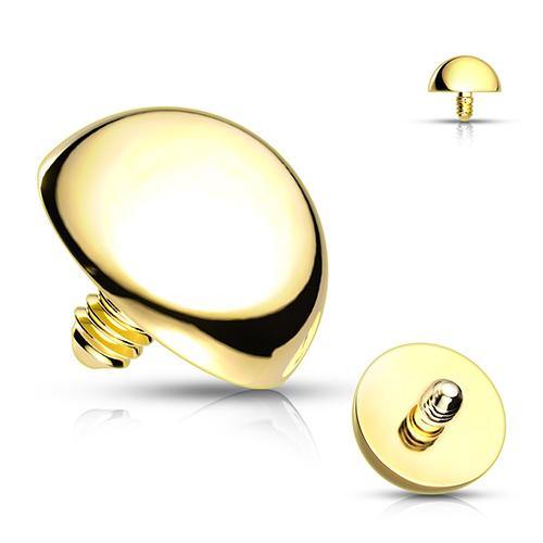 14g Gold Plated Dome - Tulsa Body Jewelry