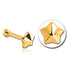 16g Nautical Star Gold Plated Cartilage Barbell - Tulsa Body Jewelry
