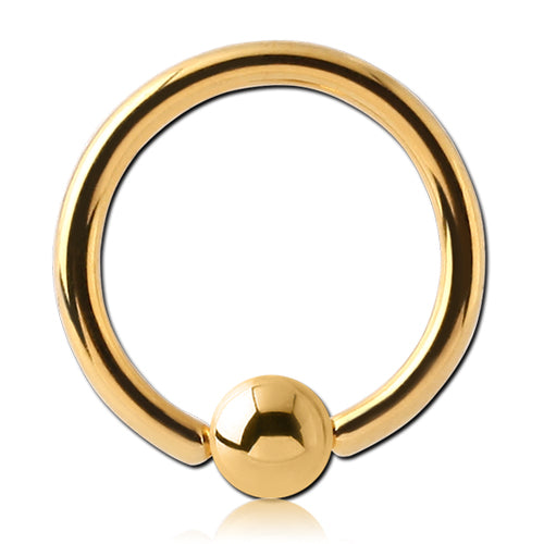16g Gold Captive Bead Ring