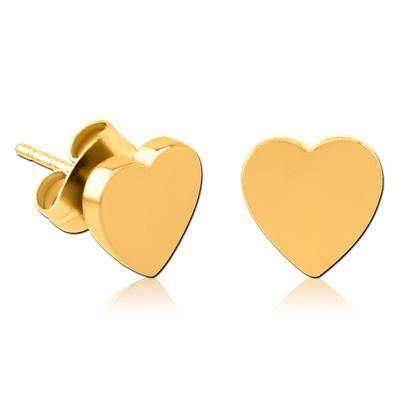 Gold Plated Heart Earrings - Tulsa Body Jewelry