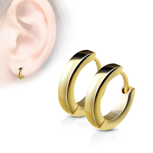 Gold Small Hinged Hoop Earrings