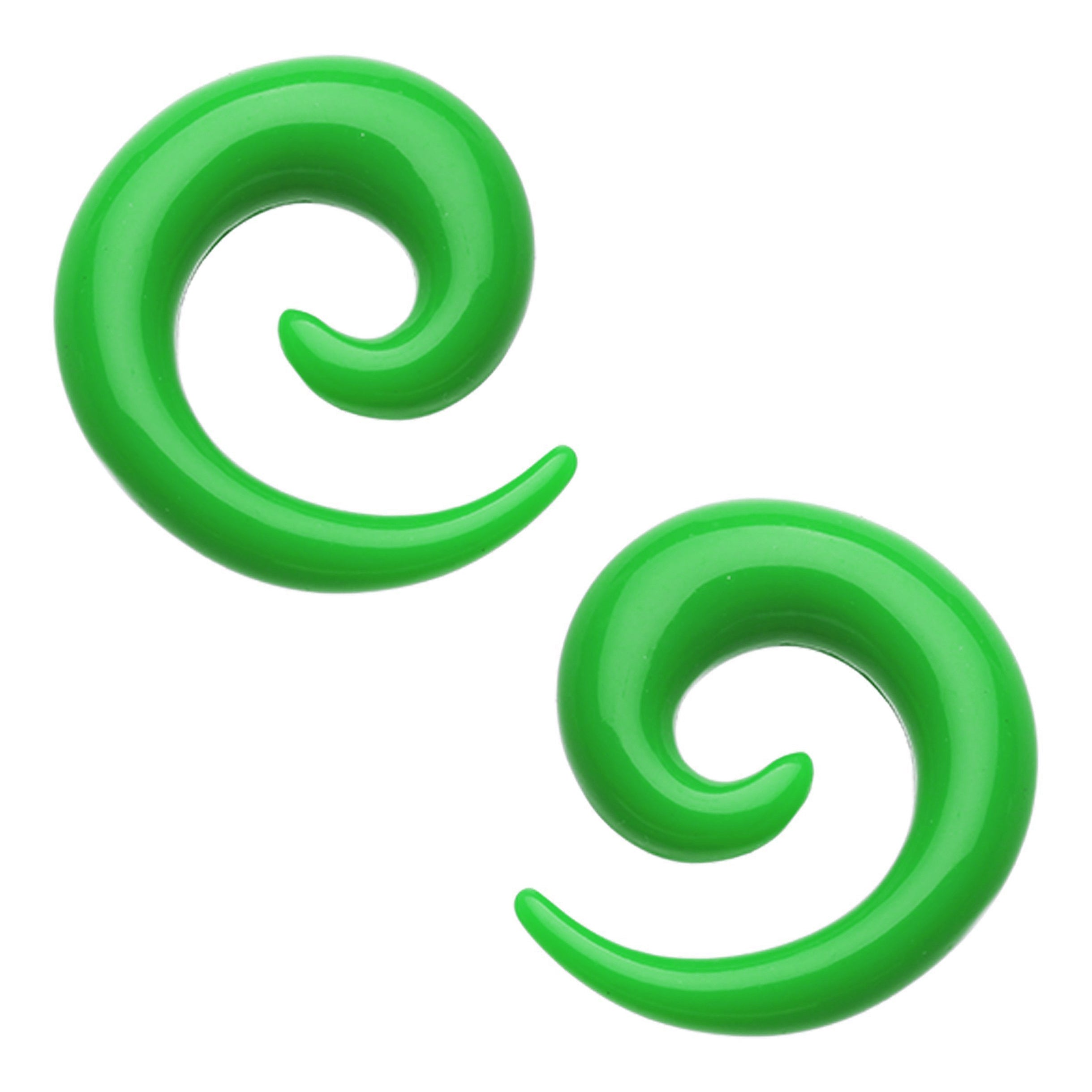 Green Acrylic Spirals