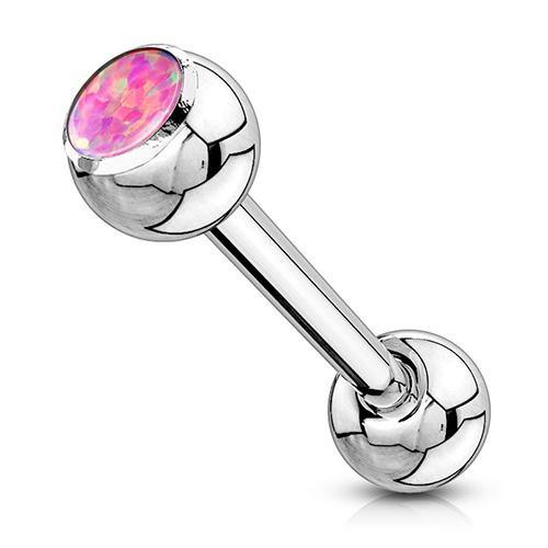 14g Opal Tongue Barbell - Tulsa Body Jewelry