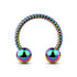 16g Rainbow Braided Circular Barbell - Tulsa Body Jewelry