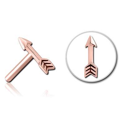 Arrow Rose Gold Plated Threadless End - Tulsa Body Jewelry