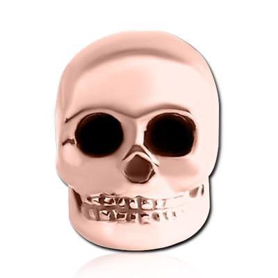 6mm Rose Gold Plated Skull Replacement Bead - Tulsa Body Jewelry