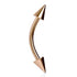 14g Rose Gold Plated Spiked Curved Barbell - Tulsa Body Jewelry