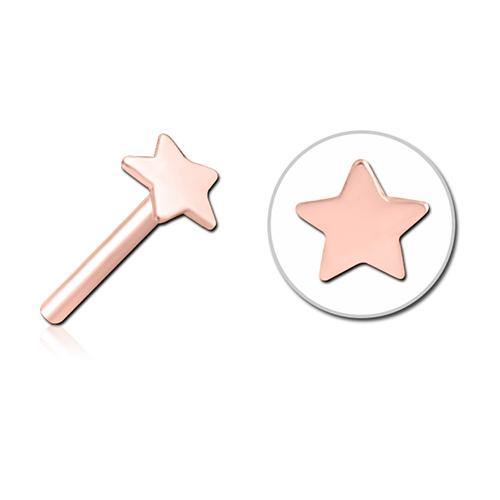 Star Rose Gold Plated Threadless End