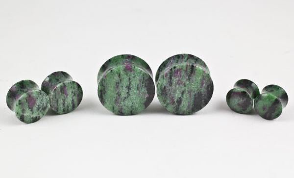Ruby in Zoisite Plugs by Oracle Body Jewelry