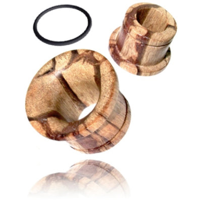 Antique Wood Single Flared Tunnels