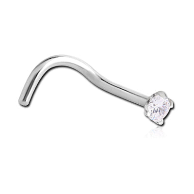 Prong CZ Stainless Nostril Screw