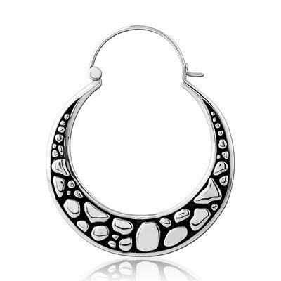 Stainless Cobblestone Tunnel Hoops - Tulsa Body Jewelry