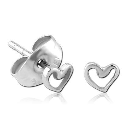 Stainless Heart Outline Earrings - Tulsa Body Jewelry