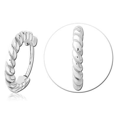 16g Stainless Rope Hinged Ring - Tulsa Body Jewelry