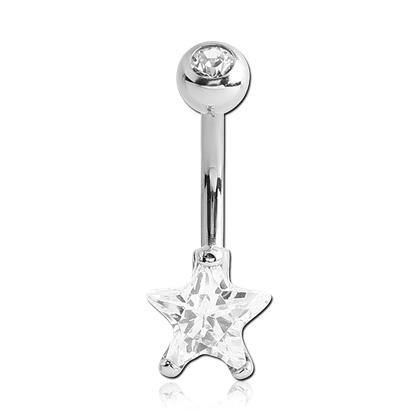 Star CZ Prong Belly Ring - Tulsa Body Jewelry