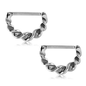 Stainless Twirled Nipple Clickers