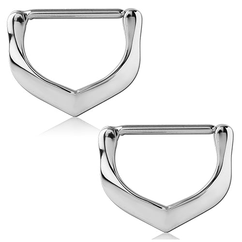 Stainless V-Shape Nipple Clickers