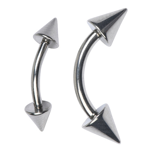 16g Spiked Titanium Curved Barbell (internal)