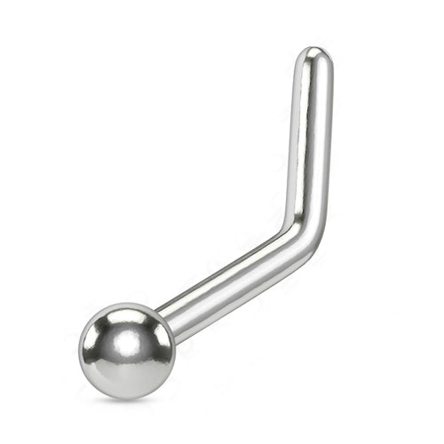 Ball Titanium L-Bend Nose Stud