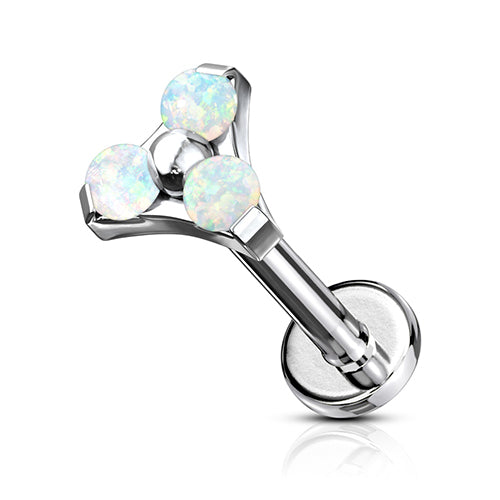 Stainless Opal Trinity Labret