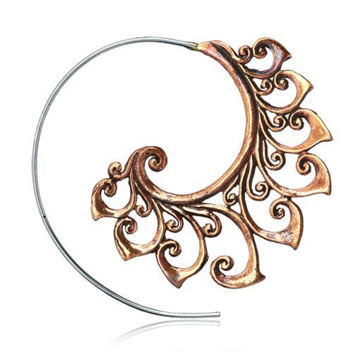 Stainless & Rose Brass Wave Wire Spirals - Tulsa Body Jewelry