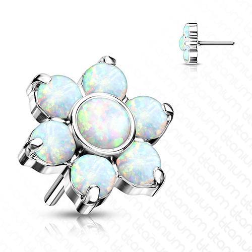 Threadless Titanium Opal Flower - Tulsa Body Jewelry