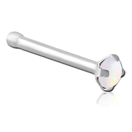 Prong Opal Stainless Nose Bone