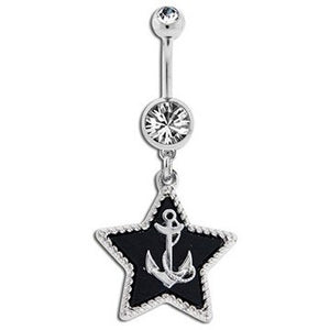 Anchor Star Belly Dangle