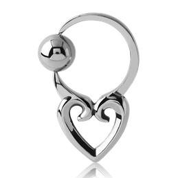 Heart Captive Bead Ring