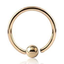 18g Gold Fixed Bead Ring | Tulsa Body Jewelry
