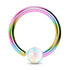 16g Rainbow Opal Fixed Bead Ring - Tulsa Body Jewelry