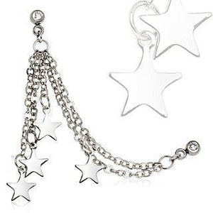 Cartilage Chain & Star Dangles