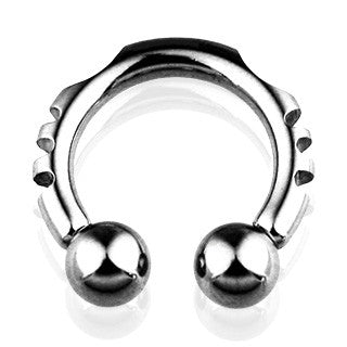 Stainless Notched Circular Barbell