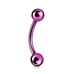 16g Anodized Curved Barbell