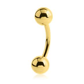 Curved Barbells - Gold Plated Curved Barbell