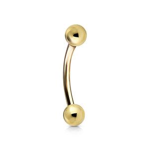 Curved Barbells - Yellow 14k Gold Curved Barbell