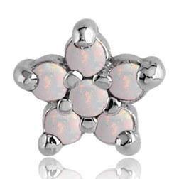 14g Stainless Opal Flower - Tulsa Body Jewelry